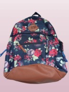 PLECAK MOTYW KWIATOWY RÓŻE MIEJSKI/szkolny mieszczący format A4
