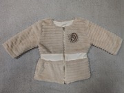 Kremowe beżowe eleganckie zasuwane futerko bolerko Hesd 140 jak nowe