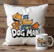 Dog Man komiks prezent dla dziecka fana geeka zestaw poduszka kubek 
