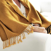 IKEA OMTANKSAM koc pled szal narzuta wełna 100%