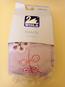 Nowe rajstopy wzorzyste dla dziewczynki GATTA 104-110 jasno fioletowe