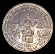 Moneta medal z serii Historia Monarchii William Zdobywca 1 dolar Fiji 2010