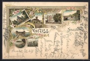 SZCZECINEK Neustettin Kurbad Junkerhof ratusz Badeanstalt pomnik 1898