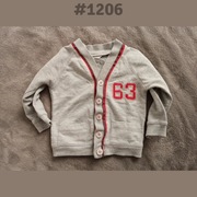 Bluza pulower chłopięcy 68-74cm 6-9 miesięcy bejsbolówka