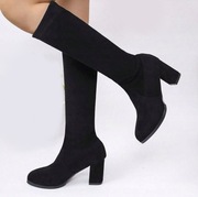 CZARNE KOZAKI PRZED KOLANO rozm. 36,5 (B028a) 