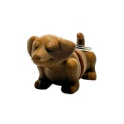 FIGURKA 3D BRĄZOWY BRELOK PIESEK PIES PSY  