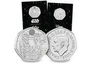 STAR WARS 50p Han Solo & Chewbacca 2024 ANGLIA UNC