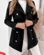 Damski płaszcz damski czarny 