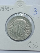 Monety 5 złotowe srebrne 1933 rok