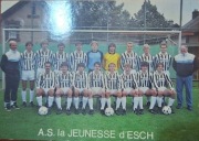 Pocztówka Jeunesse d'Esch rywala Górnika Zabrze w 1988 PEMK