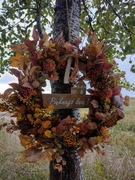 Wianek jesienny na drzwi, rustykalny, premium