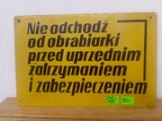 Tablica blaszana BHP 