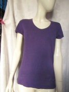 T1/8 T-shirt gładki fioletowy