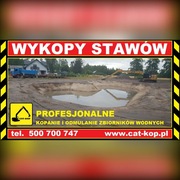WYKOPY kopanie Stawów Koparki LONG REACH 22m