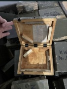 Skrzynka wojskowa po kwadrancie artyleryjskim