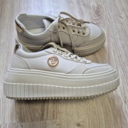 Beżowe Sneakersy Vices na Platformie