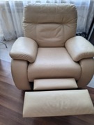 Fotel skórzany obrotowy z funkcją relax