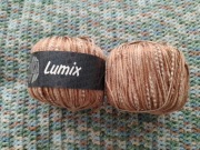 Włóczka wełna LUMIX Lana Grossa 118 g brązowa wiskoza bawełna