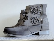 Exquisite botki wiosenno-letnie skóra naturalna zamsz r. 37 NOWE