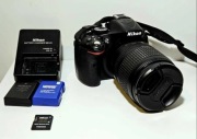 Aparat Nikon D5200 + AF-S DX 18-105 mm f/3.5-5.6 VR ED + akcesoria