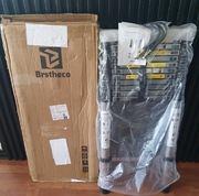 Drabina teleskopowa ze stali nierdzewnej wysokości 5.1m., dwa haki gratis