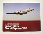 FALCON 7X vs. GLOBAL EXPRESS-XRS - prospekt - porównanie samolotów 