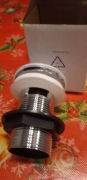 Korek umyw. click-clack metal/chrom z przelewem