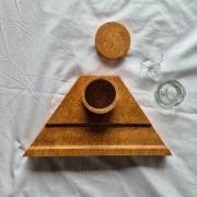 Stary kałamarz orzech czeczota Art Deco piękny! 