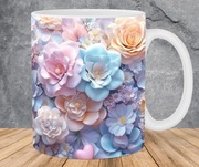 kubek3D z motywem kwiatowym330ml 