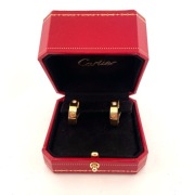 Kolczyki Cartier Love złoto żółte 750 brylanty