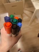 Zestaw markerów do tablicy suchościeralnej + gąbka magnetyczna