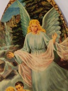 Aniol Stroz obraz prowadzacy dzieci.Obrazek na drewnie 34cm/14cm.grub.22cm.