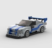 Klocki wzór LEGO NIssan Skyline R34 Autko Samochód Hit