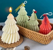 CHOINKA Bożonarodzeniowa L forma silikonowa 11.7*9 do Wosku Świec Odlewów 