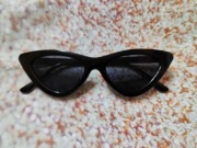 Czarne plastikowe okulary NOWE