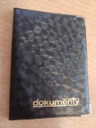 Stara sztywna okładka na dokumenty z PRL