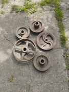 Koła pasowe klinowe rolnicze silnik stare zabytkowe 