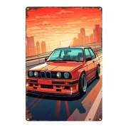 Metalowy Plakat BMW E30 Kultowe Auta Blacha 20 x 30 cm