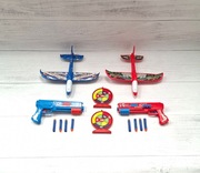 Zabawka samolot katapulta Pistolet wyrzutnia pistolet dla dzieci 2 szt