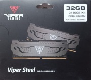 Pamięć RAM DDR4 PATRIOT 32GB (2x16GB) 3600MHz CL18 Viper Steel - NOWE 