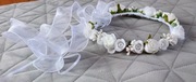 Wianek komunijny wianekkomunia biały perły