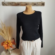 Sweter damski Hound Never Ordinary czarny prążkowany S – stan bardzo dobry