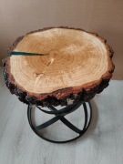 Stolik kawowy plaster drewna