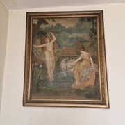 Scena rodzajowa ogromny obraz 190 cm X 160 cm.