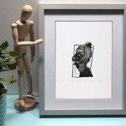 Grafika - Linoryt - Odbitka "Zbir"