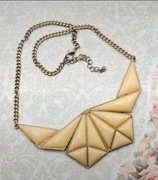 Geometryczny złoty naszyjnik kolia choker trójkąty awangardowy modny