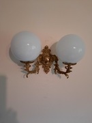 Bardzo piękny kinkiet mosiężny podwójny.