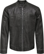 Kurtka Only & Sons skórzana ekoskóra czarna męska wiosne nowa L