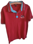 Czerwona koszulka polo Pierre Cardin r M męska t-shirt krótki rękaw