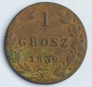 1 Grosz 1839 Królestwo Kongresowe